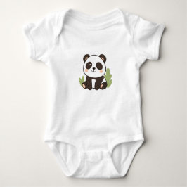 Cute Panda Baby Jersey Bodykostym T Shirt