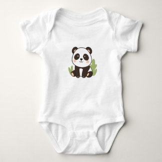 Cute Panda Baby Jersey Bodykostym T Shirt