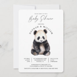 Cute Panda Baby Shower Gender Neutral Inbjudningar