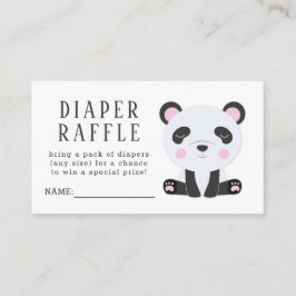 Cute Panda Baby Shower Raffle Biljett Tilläggskort