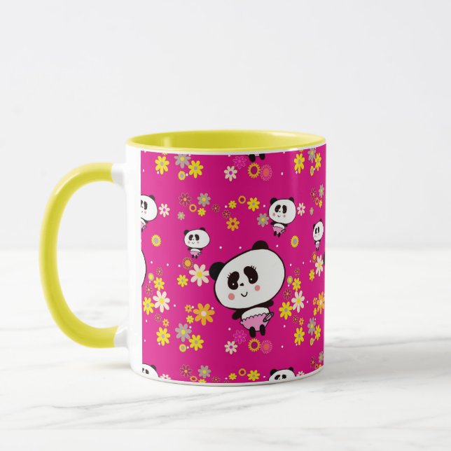 Cute Panda Baby skräddarsydd Mugg (Vänster)