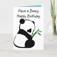 Cute Panda bamboo-födelsedagen