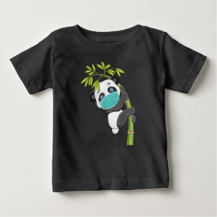 Cute Panda Bära Ansikte Mask Funny Panda Gift T Shirt