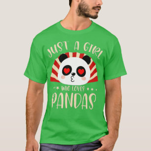 Cute Panda Bara en flicka som Kärlek Pandas (6) T Shirt