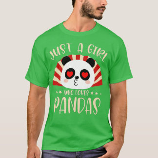 Cute Panda Bara en flicka som Kärlek Pandas (6) T Shirt