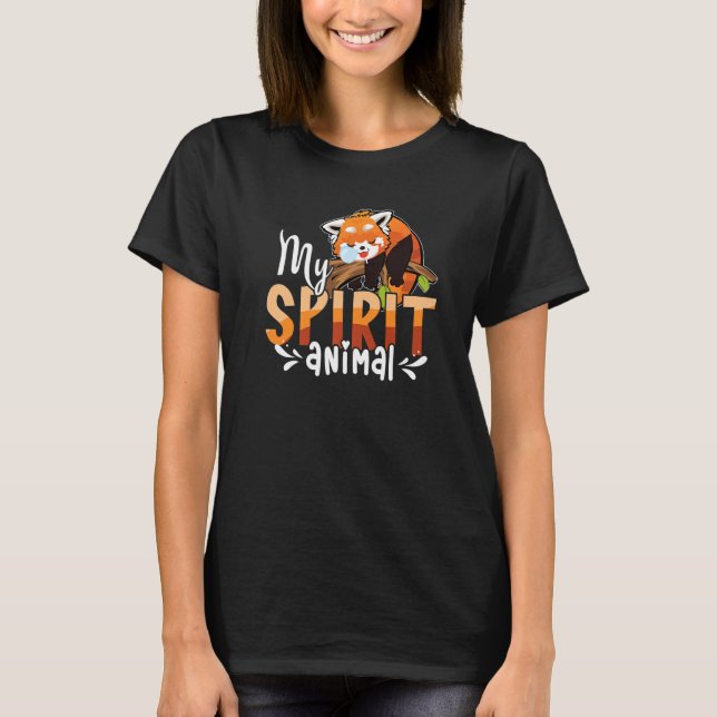 Cute Panda Bear Animal Red Panda T Shirt (Framsida)