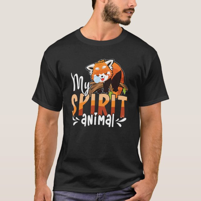 Cute Panda Bear Animal Red Panda T Shirt (Framsida)