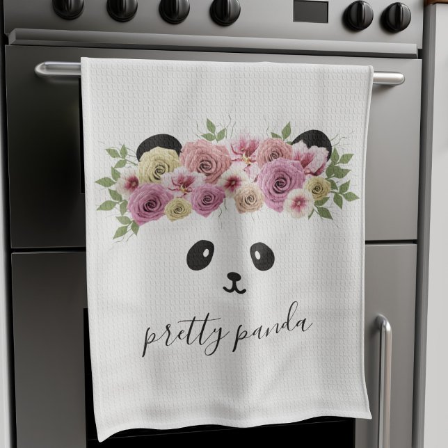 Cute Panda Bear Ansikte Modern Nursery Kitchen Tow Kökshandduk (Skapare uppladdad)