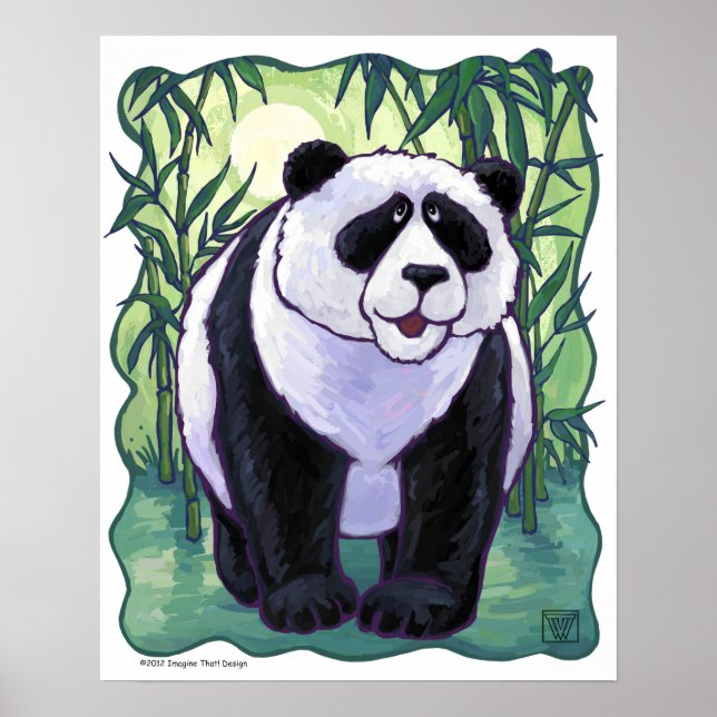 Cute Panda Bear Art Poster (Framsidan)