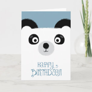 Cute Panda Bear Birday Card Kort