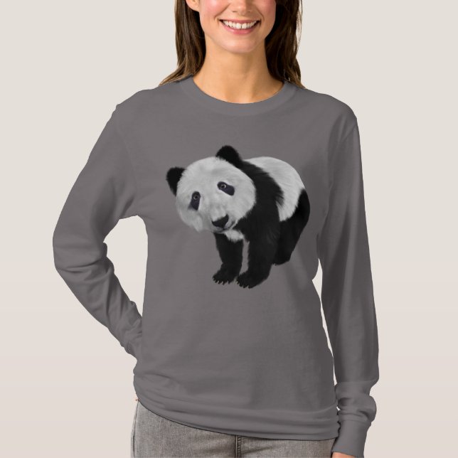 CUTE PANDA BEAR DAM T-SHIRTS (Framsida)