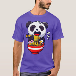 Cute Panda Bear Eats Ramen Noodle Soppa T Shirt