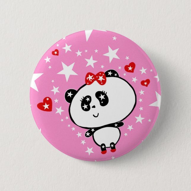 Cute Panda Bear Flicka Kawaii Art av LeahG Knapp (Framsida)