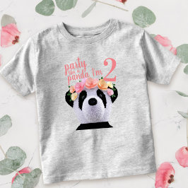 Cute Panda Bear Girl 2:a födelsedagsåldern Kids T- T Shirt