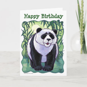 Cute Panda Bear Grattis på födelsedagen Kort