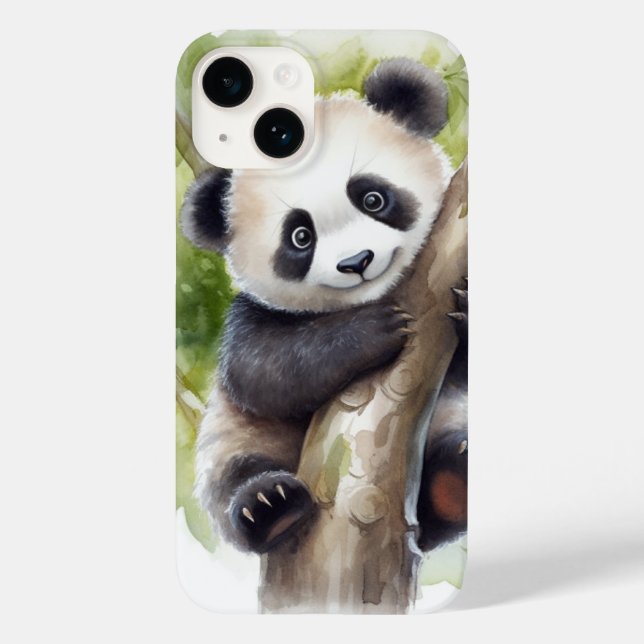 Cute Panda Bear i Träd (Baksida)