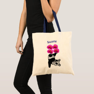 Cute Panda Bear Juggling Personlig Tygkasse
