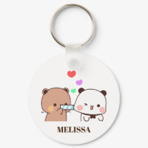 Cute Panda Bear Kärlek Monogram