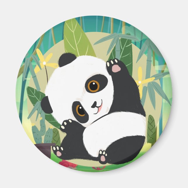 Cute Panda Bear Magnet (Framsidan)