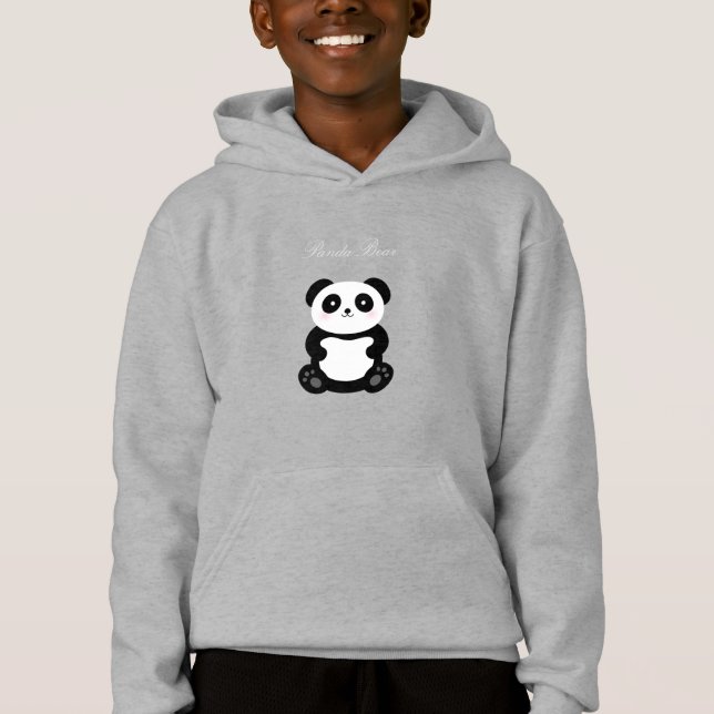 Cute Panda Bear Monogram Tee (Framsida)