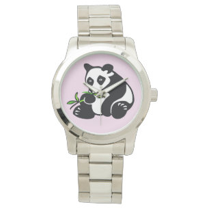 Cute PANDA Bear - Nature - Wildlife - Rosa Armbandsur