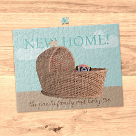 Cute Panda Bear New Home Jigszle Puzzle Pussel