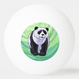 Cute Panda Bear på Grönten Pingisboll