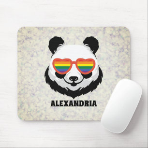Cute Panda Bear Regnbåge HBT-TQ Musmatta