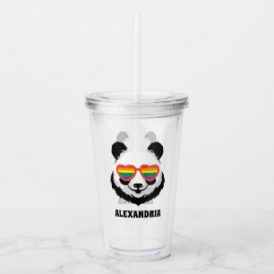 Cute Panda Bear Regnbåge HBT-TQ Take Away Mugg