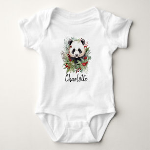 Cute Panda Bear Rustic julbotanicals T Shirt