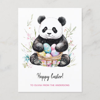 Cute Panda Bear Rustic Påsk Helg Vykort