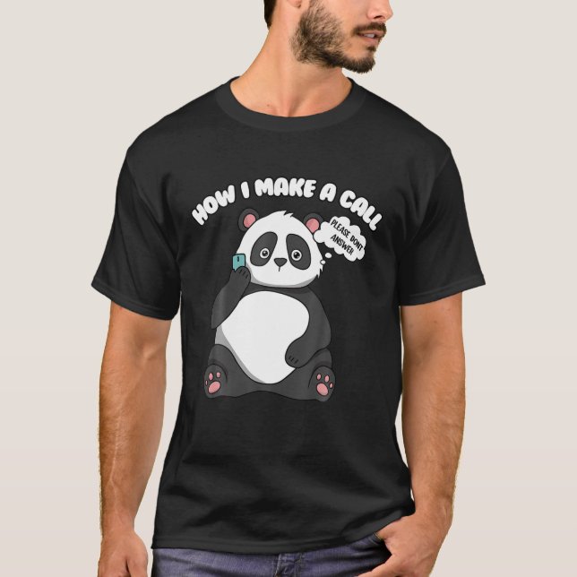 Cute Panda Bear T Shirt (Framsida)