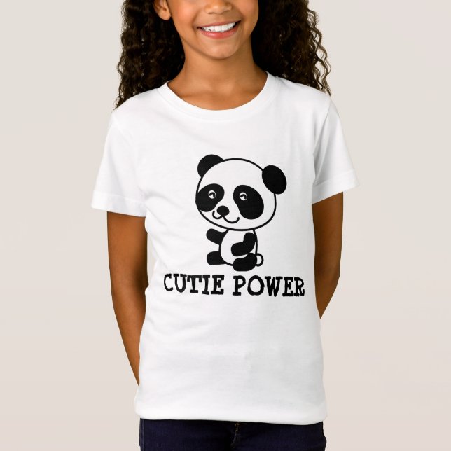 Cute Panda Bear T-shirts för barn (Framsida)