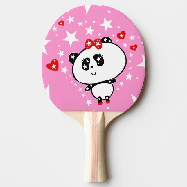 Cute Panda Bears Funny Personlig Pingisracket (Framsidan)
