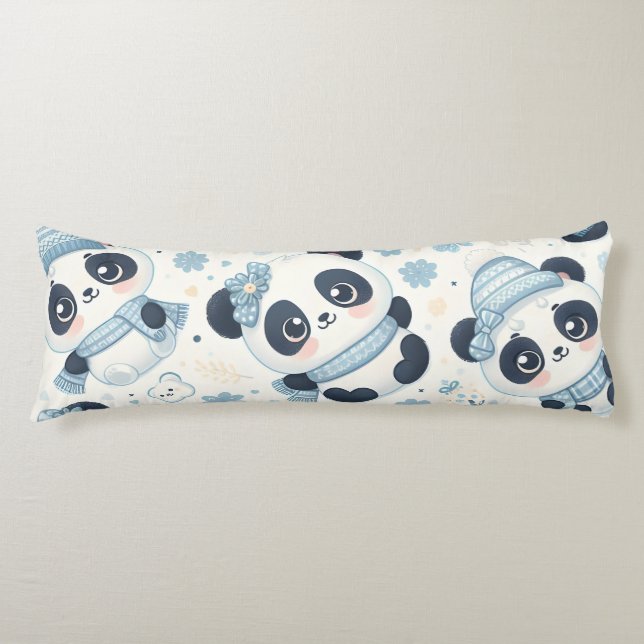 Cute Panda Bears Kroppskudde (Framsidan)
