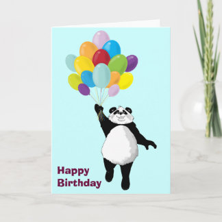 Cute Panda Birday Card Kort