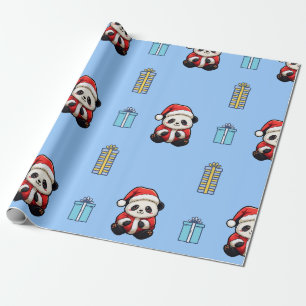 Cute Panda Birthday Wrapping Papper Presentpapper