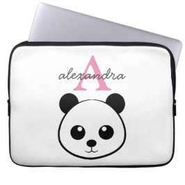 Cute panda björn anpassningsbar Monogram Laptop Fodral