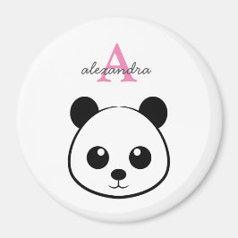 Cute panda björn anpassningsbar Monogram Magnet