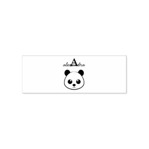Cute panda björn anpassningsbar Monogram Självfärgande Stämpel