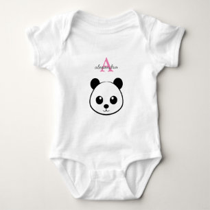 Cute panda björn anpassningsbar Monogram T Shirt