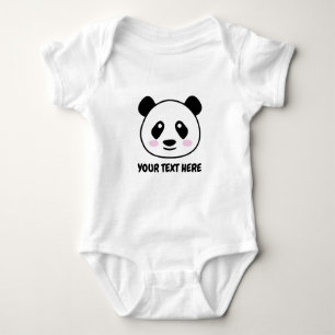 Cute panda björn baby, kroppsdräkt för pojke eller t shirt