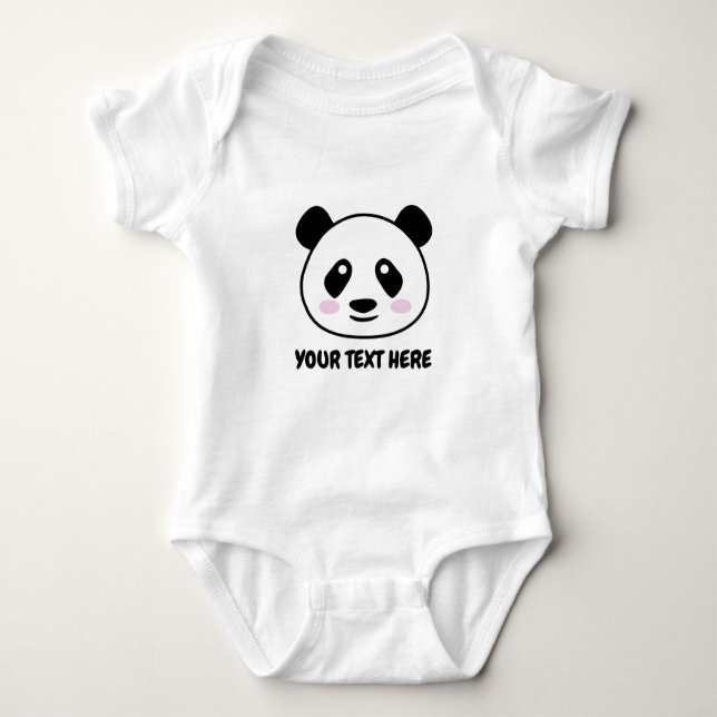 Cute panda björn baby, kroppsdräkt för pojke eller t shirt (Framsida)