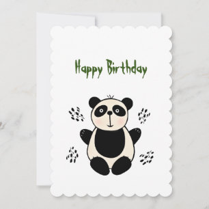 Cute panda-björn julkort
