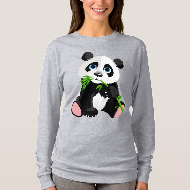 Cute panda-björn t shirt (Framsida)