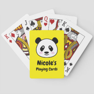 Cute panda björnans teckning-namn barn casinokort