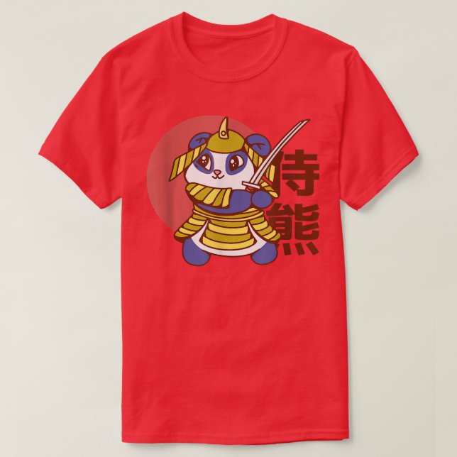 Cute panda björsamurai (2) t shirt (Design framsida)