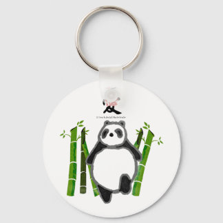 Cute panda bläck teckning nyckelring