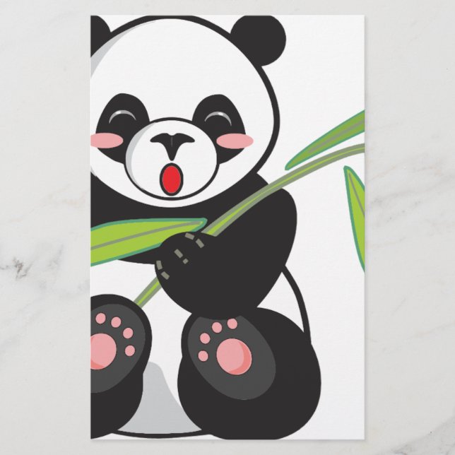 Cute Panda Brevpapper (Framsida)
