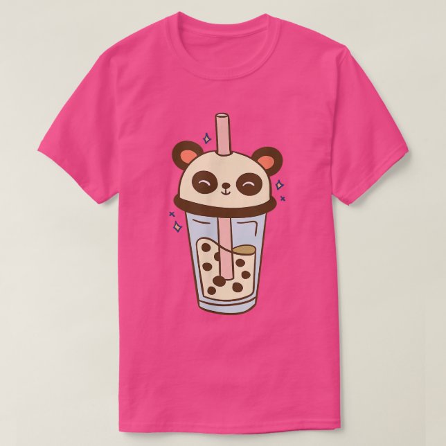 Cute Panda Bubble Tea Kawaii Outfit Bubble Tea T Shirt (Design framsida)